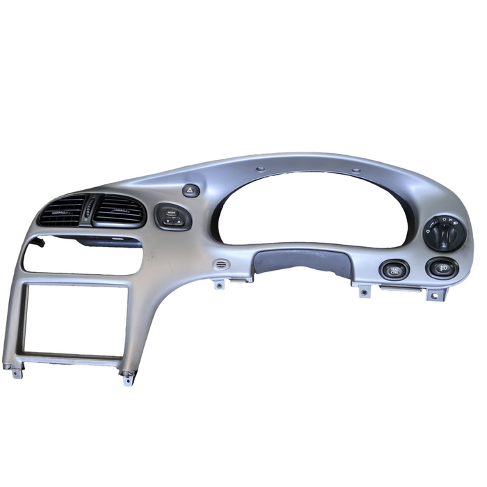 VXSS001 - VX SS HOLDEN COMMODORE - Silver Dash Facia w/ Hazard, Headlight, Mode, TRAC CTRL, Fog Light Switches & Air Vents