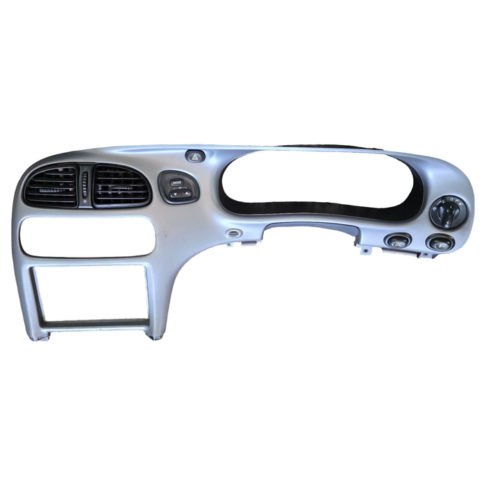 VXSS001 - VX SS HOLDEN COMMODORE - Silver Dash Facia w/ Hazard, Headlight, Mode, TRAC CTRL, Fog Light Switches & Air Vents