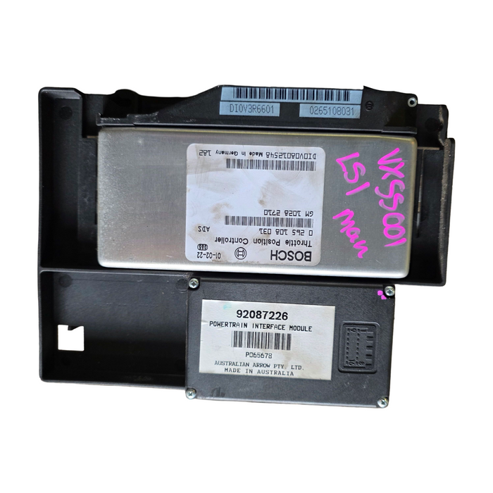 VXSS001 - VX SS HOLDEN COMMODORE (2000-2002) - Body Control Module: 313 MID (BCM) & Powertrain Interface Module (PIM) S/N: 92087886 - V8 LS1 MANUAL