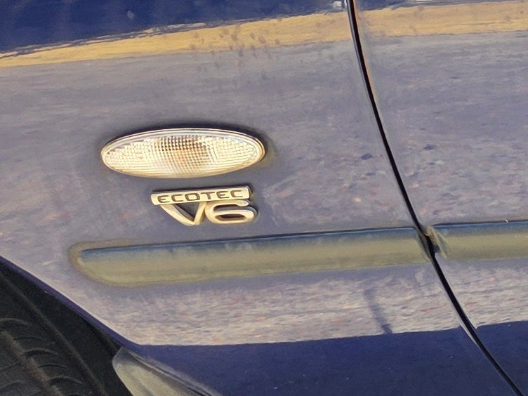 A301 - VT HOLDEN COMMODORE WAGON - "V6 ECOTEC" Front Guard Badge - CHROME