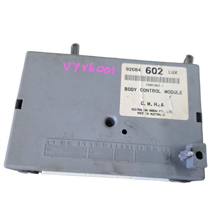 vyv6001 - VY Holden Calais Sedan (V6 AUTO) - Body Control Module 92084 602 LUX
