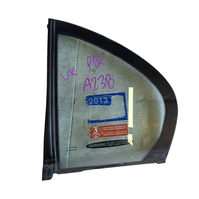 A238 - VX SII Holden Commodore SEDAN - Passenger's Rear Door Quarter Window Glass
