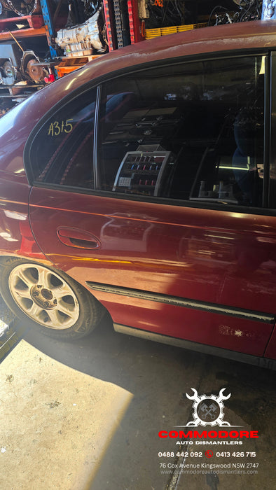 A315 - VT SERIES II Holden Commodore Sedan - Driver's Rear Door (POWER WINDOW) - GRANADA RED #F129