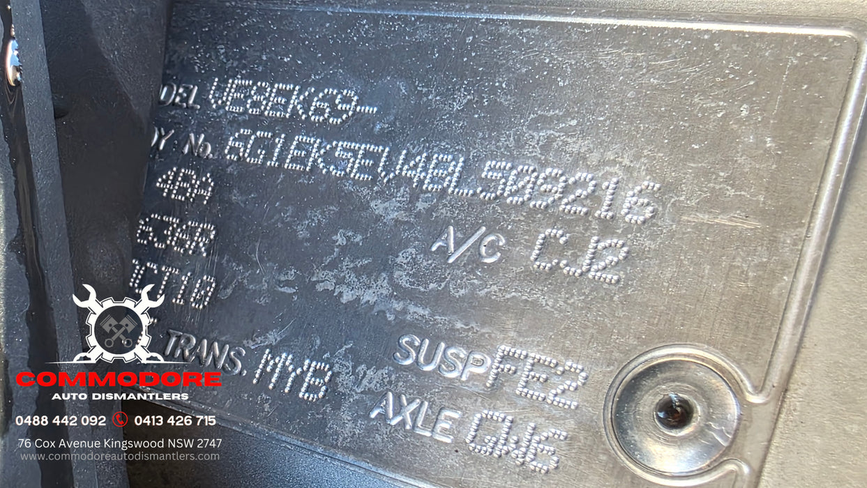 a318 - VE SV6 Holden Commodore Sedan - Bonnet Paint Code 636R