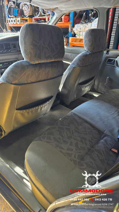 EX001 - VR S-Pac Holden Commodore Wagon - Front Seats w/ Seat Rails (PAIR) - CLOTH