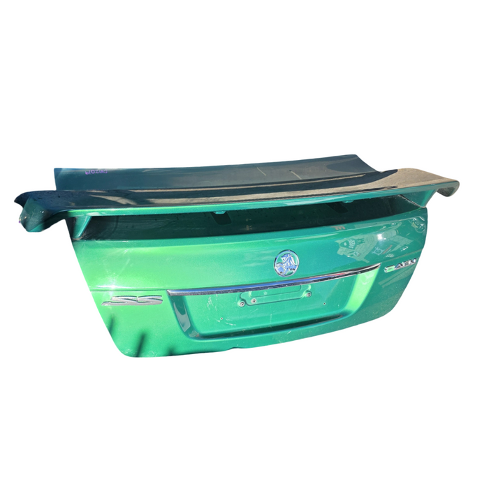 Da2019 - VE Holden Commodore - Bootlid w/ Wing, "SS" Badges Chrome Trim - Poison Ivy #746S