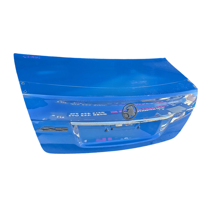 Da2023 - VE Holden Commodore -  Bootlid w/ BLACK "SS" Badges & Chrome Trim - Perfect Blue #636R