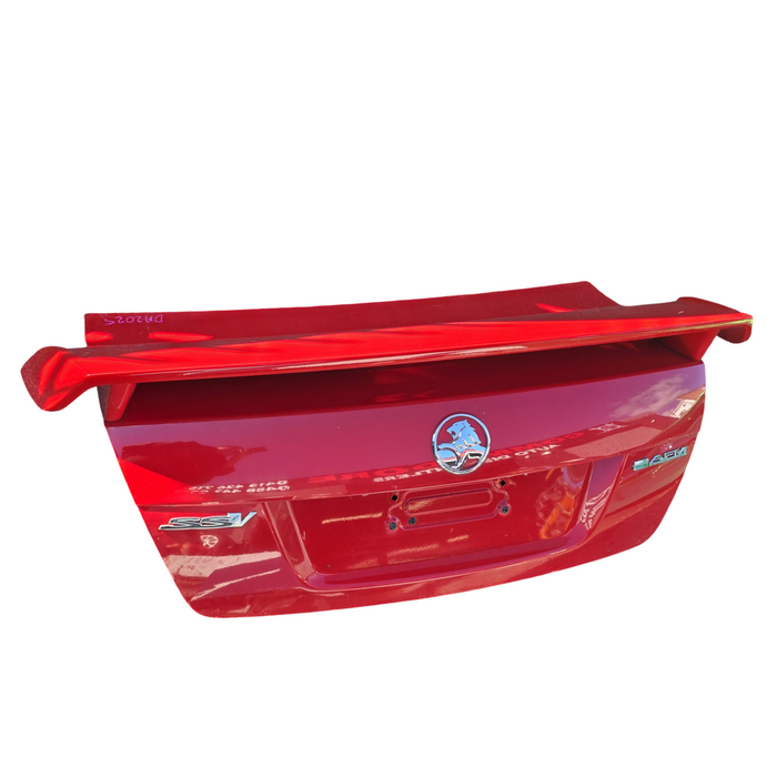 Da2025 - VE Holden Commodore -  Bootlid w/ Wing, "SSV" Badges & Chrome Trim - Sting Red #687F