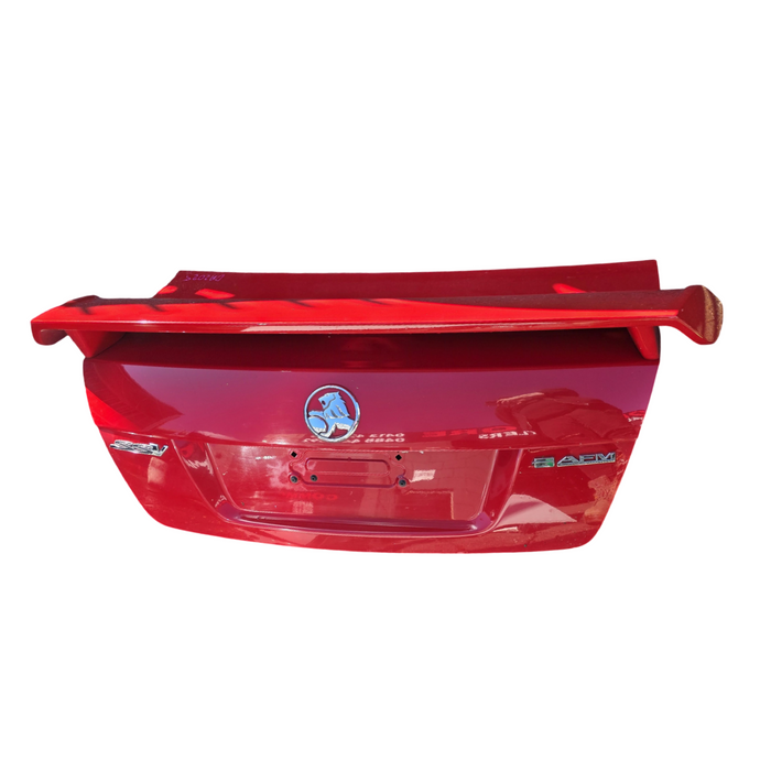 Da2025 - VE Holden Commodore -  Bootlid w/ Wing, "SSV" Badges & Chrome Trim - Sting Red #687F