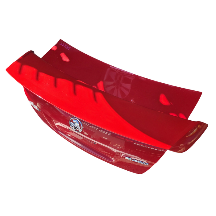 Da2025 - VE Holden Commodore -  Bootlid w/ Wing, "SSV" Badges & Chrome Trim - Sting Red #687F