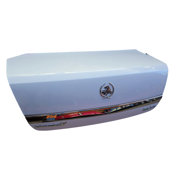 Da2028 - WM/WN Holden Caprice/Statesman -  Bootlid w/ "CAPRICE" Badges & Chrome Trim - Herron White #J073