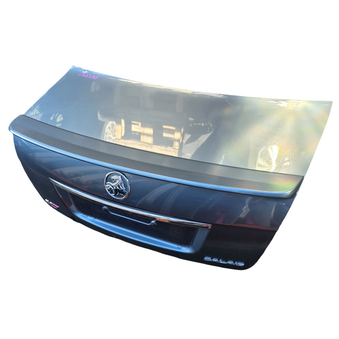 Da2037 - VE Holden Calais V Sedan -  Bootlid with Bobtail Badges & Chrome Trim - Prussian Steel #102X