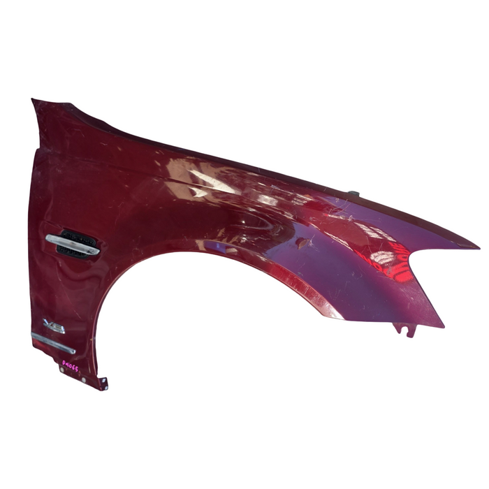 Da2065 - VE Holden Calais - Driver Front Guard with Chrom Trim and V8 Badge - Paint Code #352N Red Passion