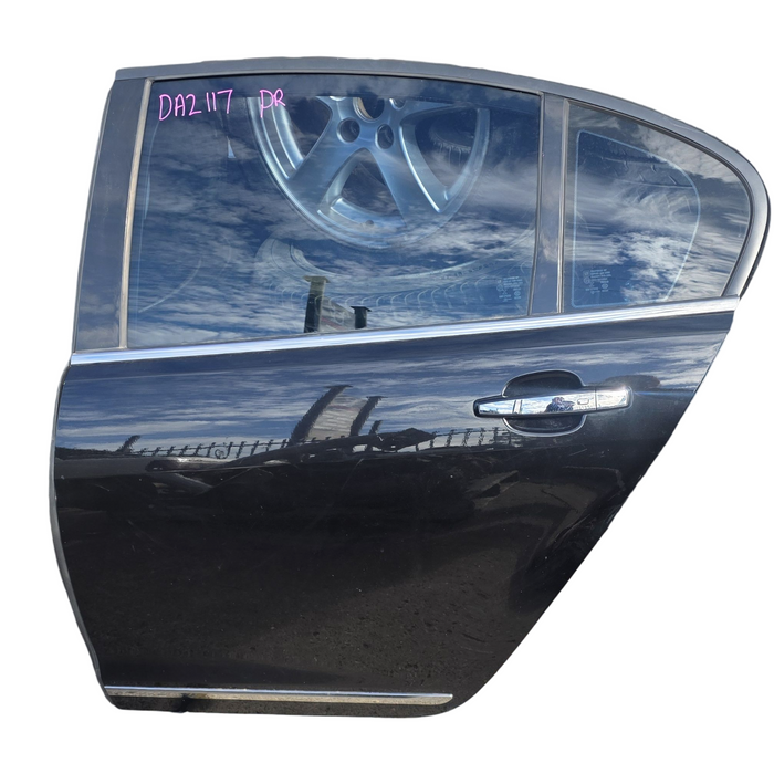 DA2-117 - VF Holden Calais - Passenger's Rear Door w/ Chrome Trims - Phantom Black #790F