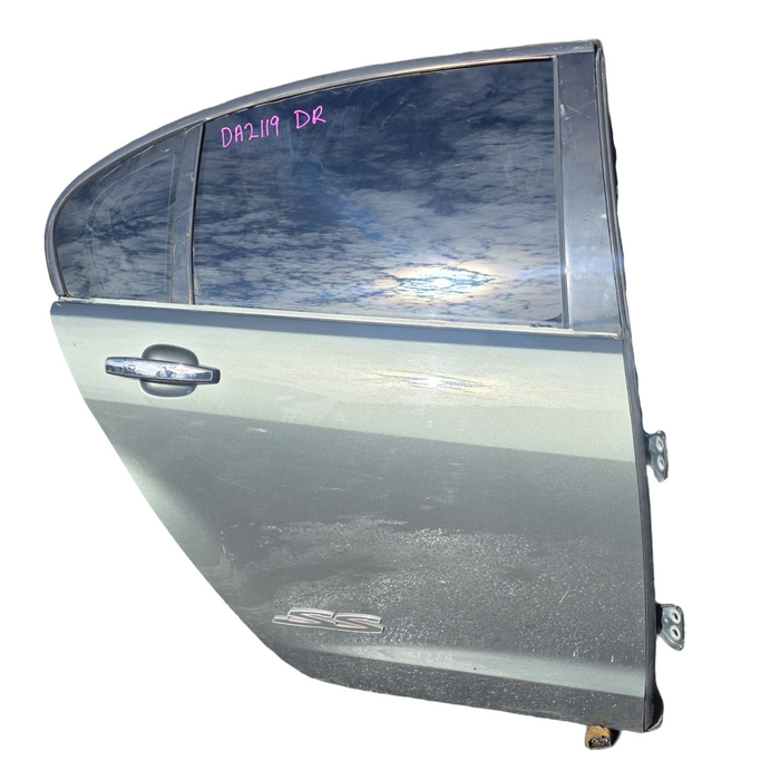 DA2-119 - VF Holden Calais - Driver's Rear Door w/ "SS" Badge & Chrome Handle - Prussian Steel #102X