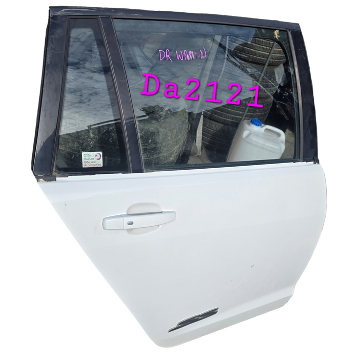 DA2-121 - VF Holden Commodore Wagon - Driver's Rear Door w/ "SS" Badge - Heron White #J073