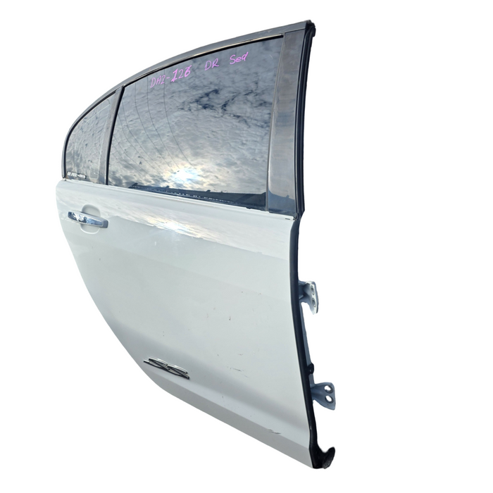 DA2-126 - VF Holden Calais - Driver's Rear Door w/ "SS" Badge & Chrome Handle - Heron White #J073