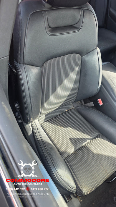 EX005 - VE SERIES II Holden Commodore SV6 Sedan - Front Seats w/ Seatbelt Stalks & Rails Assembly (PAIR) - LEATHER/CLOTH