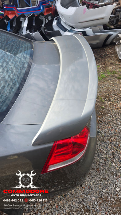 EX005 - VE SERIES II Holden Commodore SV6 Sedan - Bootlid with Chrome Garnish & Rear Spoiler - ALTO GREY #744S