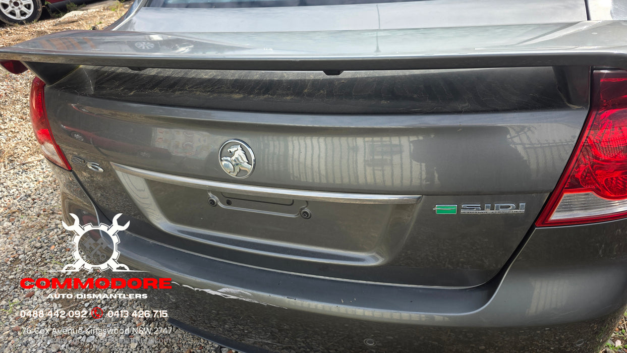 EX005 - VE SERIES II Holden Commodore SV6 Sedan - Bootlid with Chrome Garnish & Rear Spoiler - ALTO GREY #744S