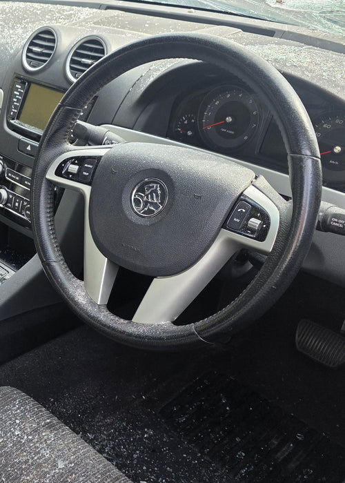 EX005 - VE SERIES II Holden Commodore SV6 Sedan - Steering Wheel w/ Horn Pad & Switches - BLACK/SILVER