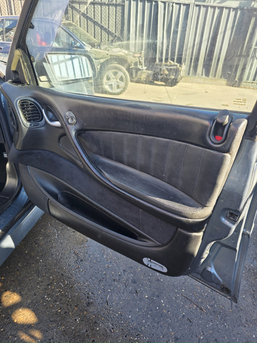 A268 - VZ HOLDEN CALAIS SEDAN - Doorcards Set of 4 - Black Piano Stitch (powered window)