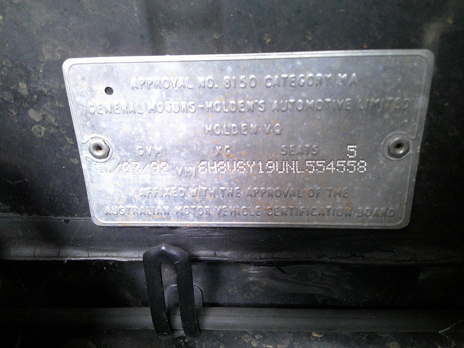 a073 VQ / VN Holden Statesman - Rear Roof Trim / Blue Trim #23i