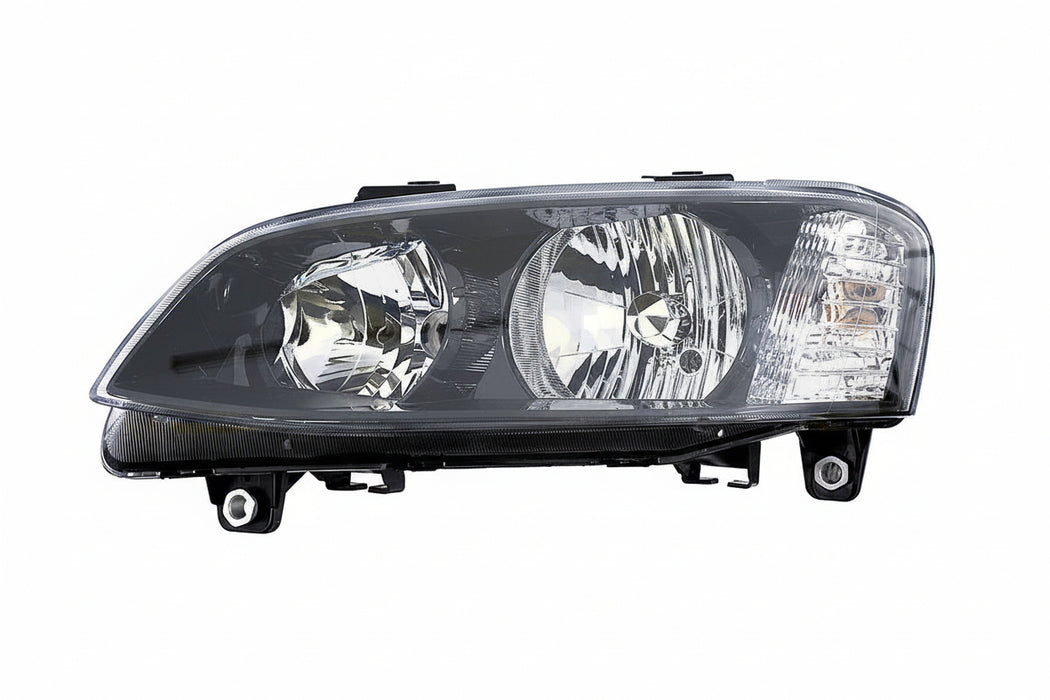 NEW OEM Quality - VE Holden Commodore Series II - Black / Chrome Passenger Side Headlight Non-Projectile