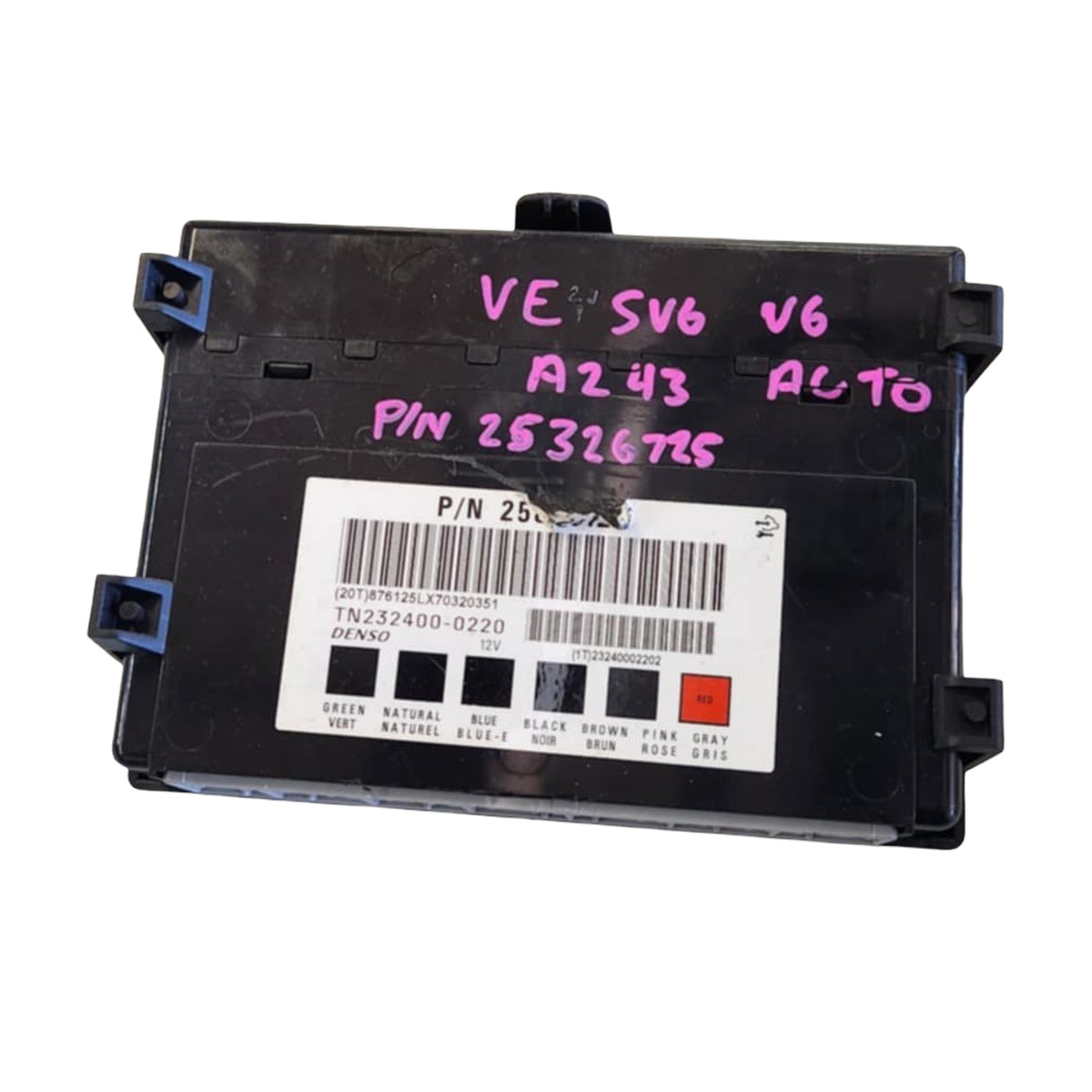 A243 - VE HOLDEN COMMODORE SEDAN - BODY CONTROL MODULE LY7 V6, AUTO M8 ...