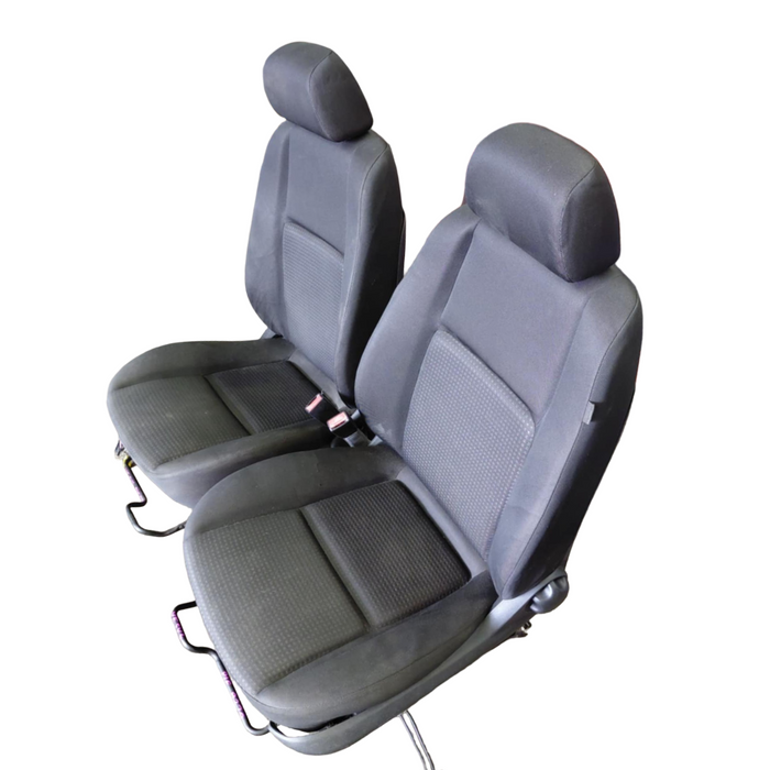 A279 - VE SV6 Holden Commodore SERIES I - Front Seat (PAIR) with Seatbelt Stalks - CLOTH TRIM #51i