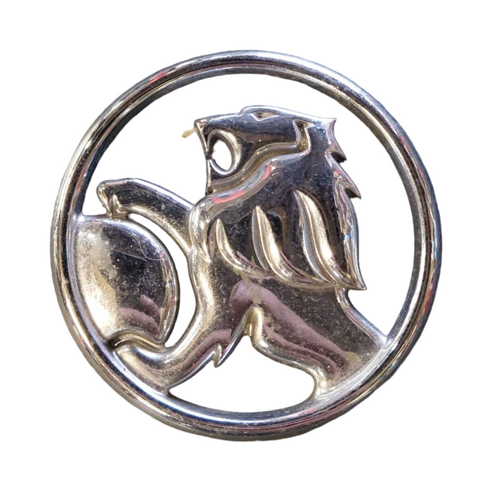 PIC002 - VT/VX Holden Commodore - "LION" Bootlid Badge Genuine - CHROME 70mm