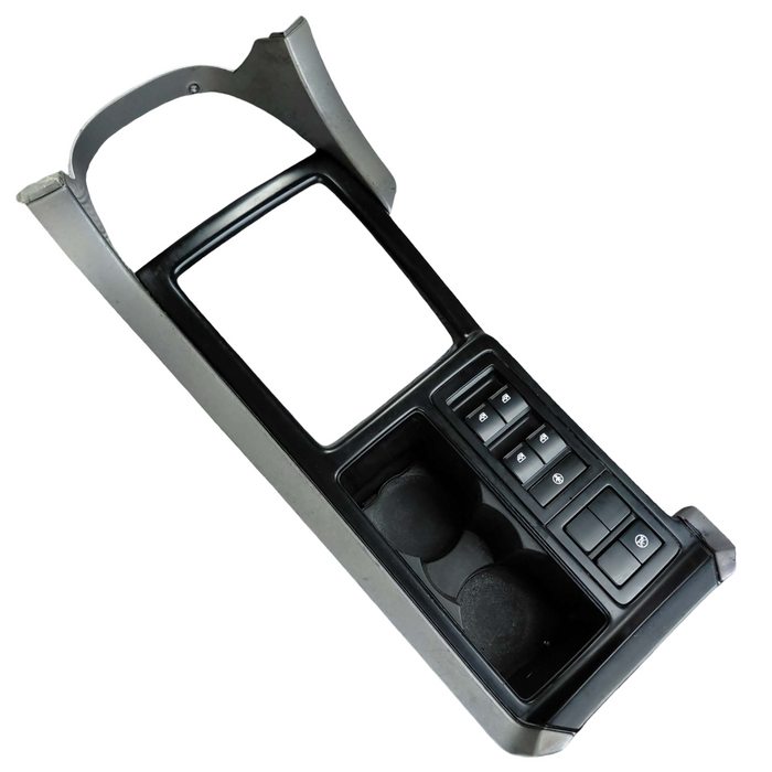JMSS - VY SS Holden Commodore SEDAN - Centre Console Trim / Gear Shifter Surround Trim w/ Main PWR Window Switch - BLACK/SILVER