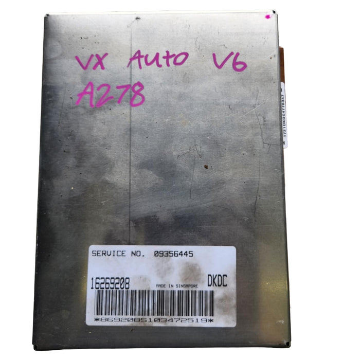 A278 - VX Holden Commodore Sedan (2001) - ECU V6 AUTO - Service #09356445