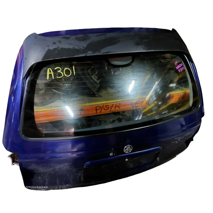 A301 - VT HOLDEN COMMODORE WAGON - COMPLETE Tailgate with Rear Windscreen - BERMUDA BLUE #B168