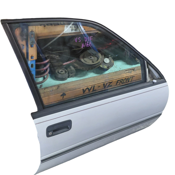 A166 - VS Holden Commodore Sedan - Front Door Driver Side (MANUAL WINDOWS) - HERON WHITE #J073