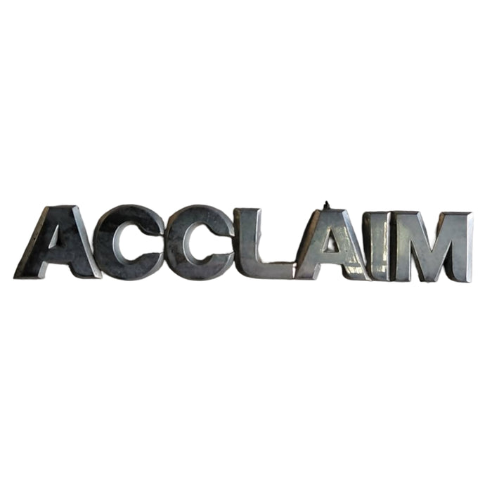 EX004 - VX Holden Commodore Sedan SII - "ACCLAIM" Chrome Bootlid Badge GENUINE