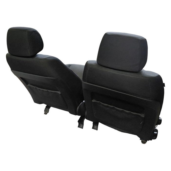 A279 - VE SV6 Holden Commodore SERIES I - Front Seat (PAIR) with Seatbelt Stalks - CLOTH TRIM #51i