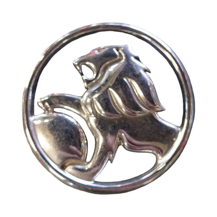 PIC002 - VT/VX Holden Commodore - "LION" Bonnet Badge Genuine - CHROME 70mm