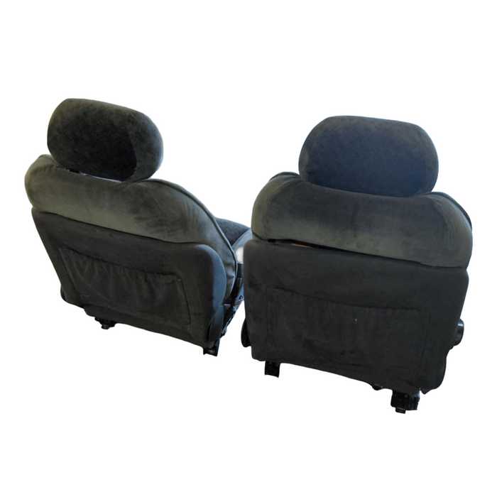 A196 - VX HOLDEN CALAIS - Cloth Front Seats w/ Seatbelt Stalks (PAIR)