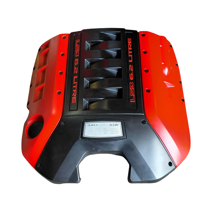 TJ001 - VF Holden Commodore HSV - LS3 6.2 LITRE V8 Engine Cover - BLACK/RED