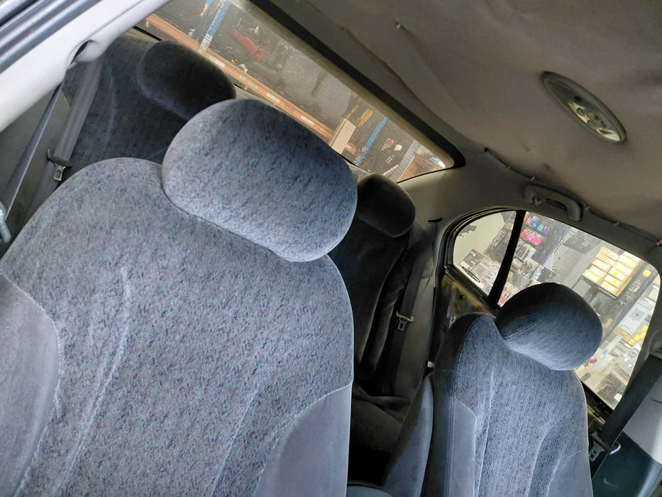 EX003 - VT Holden Calais - Front Seat (PAIR) w/ Side Plastics & Seatbelt Stalks - CLOTH TRIM #17i