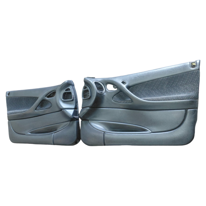 A225 - VZ Holden Commodore Utility - Leather/Cloth Doorcards (PAIR) w/ Speaker Covers & Air Vents - TRIM #61i