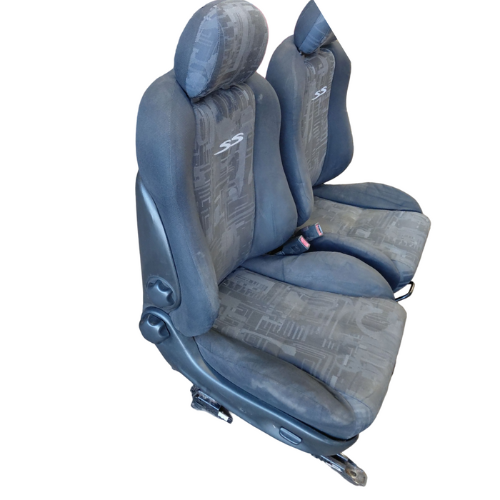 VUSS003 - VU SS HOLDEN COMMODORE UTILITY - SS Front Seat (PAIR) w/ Seat Rails & seatbelt Stalks - TRIM #81i
