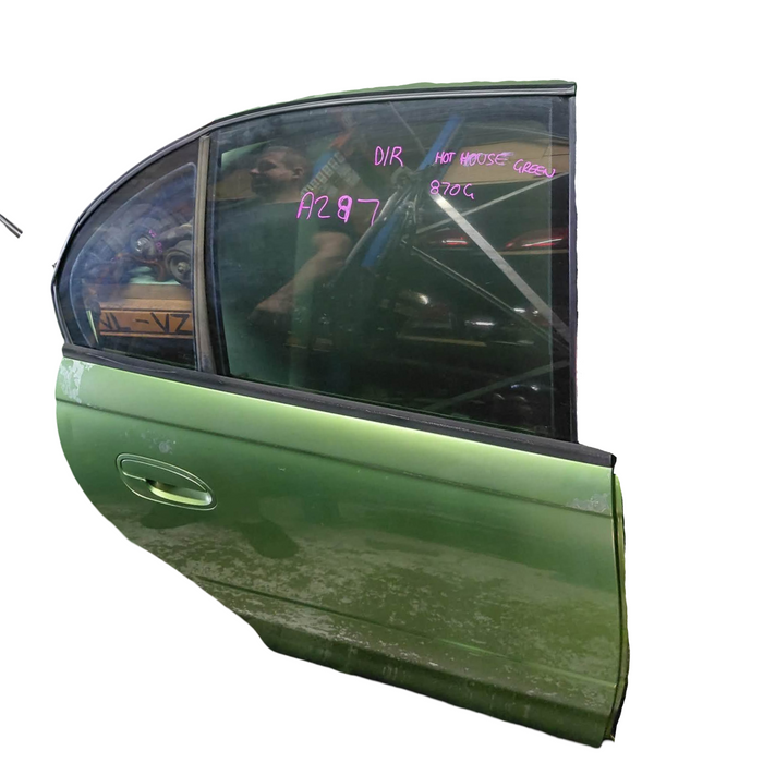 a297 - VY Holden Commodore S-Pac Sedan - DRIVER REAR Door (POWER WINDOWS) - Hothouse Green #870J