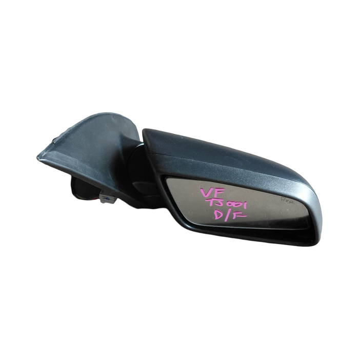 TJ001 - VF Holden Commodore - Driver's Side Mirror - PITCH BLACK #690F
