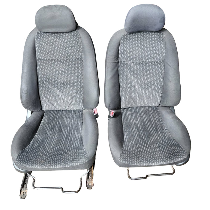 EX014 - VZ SV6 Holden Commodore Sedan - Cloth Front Seats (PAIR) w/ Seat Side Plastics & Seatbelt Stalks - TRIM #81i
