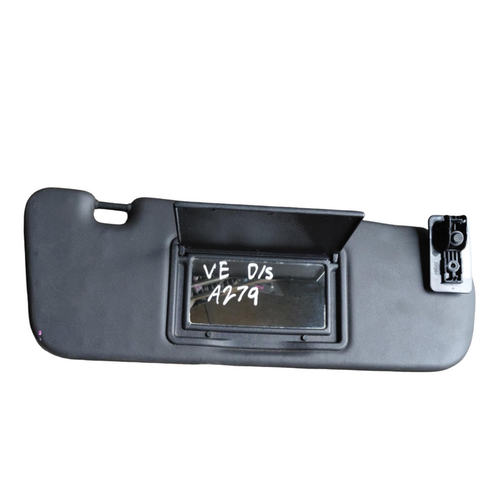 A279 - VE SV6 Holden Commodore -  DRIVERS SIDE Sunvisor w/ Vanity Mirror - BLACK