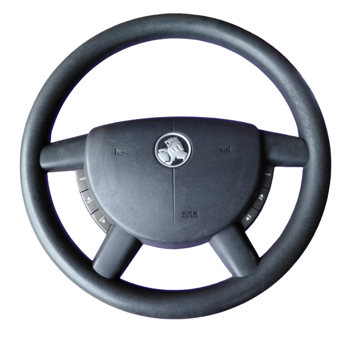 A302 - VY Holden Commodore Sedan - Steering Wheel w/ Horn Pad & Switches - TRIM #81i