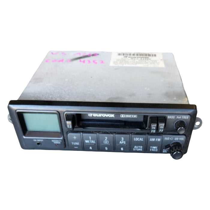 A263 - VS Holden Commodore - Stereo (EUROVOX) Cassette Radio with PIN CODE