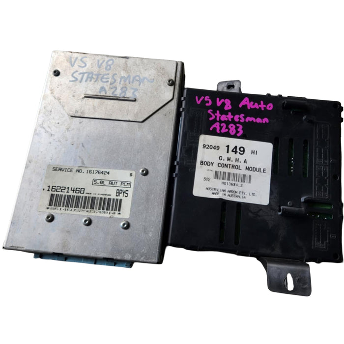 A283 - 09/1995 VS Holden Statesman (V8) - Computer Set (BCM 149 HI & ECU w/ith Fob) V8 AUTO LB9
